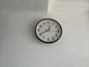 康巴丝（Compas）挂钟客厅 12英寸简约静音客厅石英钟表挂墙时钟 C2866 咖色30.5cm 实拍图