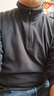 优衣库男装柔滑弹力摇粒绒半拉链套头衫/长袖481184 09 黑色 L 实拍图