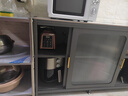 帅仕（shuaishi）厨房置物架落地岩板餐边收纳柜橱柜微波炉烤箱锅具储物架碗柜用具 【3C玻璃推拉门】灰3层120长43深-可调高丨双板承重 实拍图