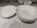 京东京造 餐具套装 盘子碟子乔迁之喜陶瓷家用 纯白骨瓷 深盘8英寸*2 实拍图