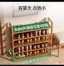 安尔雅楠竹简易鞋架门口多层家用鞋架子宿舍木质防尘鞋柜置物架 5层80cm 实拍图