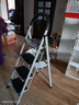奥鹏 梯子家用四步折叠梯子加厚钢管铁梯宽踏板人字梯单侧工程梯 实拍图