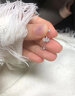 古耐S999足银莲花流苏耳环女螺丝防掉银耳钉生日礼物女士实用耳坠耳饰 足银莲花耳环-U型流苏 实拍图