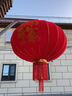 初奥大红灯笼大门挂的2026新年装饰春节元旦装饰品植绒布节庆年货led 一对120#【荐3-4m大门】+灯 72cm 实拍图