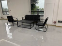 全球行办公沙发茶几组合现代简约铁艺钢架商务会客洽谈接待沙发 3+1+1+岩板长茶几 实拍图