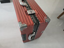 狄斯顿保罗  铝框行李箱男女新款拉杆箱万向轮拉杆箱大容量旅行箱登机密码箱 酒红色-加厚合金框【箱体可坐人】 28英寸 实拍图