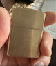 ZIPPO打火机之宝防风煤油 盔甲拉丝黄铜 生日礼物送老公送男友单机 实拍图