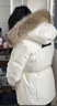 波司登（BOSIDENG）极寒高充绒明星同款秋冬女修身大毛领修身连帽保暖羽绒服外套 极晶白8F18-店长推荐【至高御寒-30℃】卡码拍大 S 160/84A 体重约100-110斤 实拍图