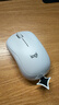 罗技（Logitech）M221 轻音鼠标 无线鼠标 办公鼠标 对称鼠标 带无线微型接收器 米白色 实拍图