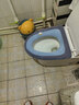 收米马桶坐垫家用坐便套冬季加厚针织四季通用大号坐便器垫子马桶垫圈 牛头加厚提手【灰蓝】1个装 实拍图