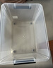 禧天龙塑料衣物收纳箱玩具整理箱车载储物箱55L 透明 3个装 带轮 实拍图