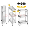 炊大皇 厨房置物架三层 免安装推车层架折叠厨房落地储物架 玉兰白 实拍图