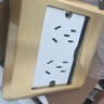 公牛（BULL）开关插座十孔地插座全金属面板金色二五孔地板地面插GD8Z256 实拍图