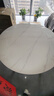 上林春天 岩板餐桌 实木餐桌椅组合现代简约伸缩折叠圆桌吃饭桌子餐厅家具 亮光雪山白黑灰【轻奢皮椅灰色】 1.5m 一桌八椅 实拍图