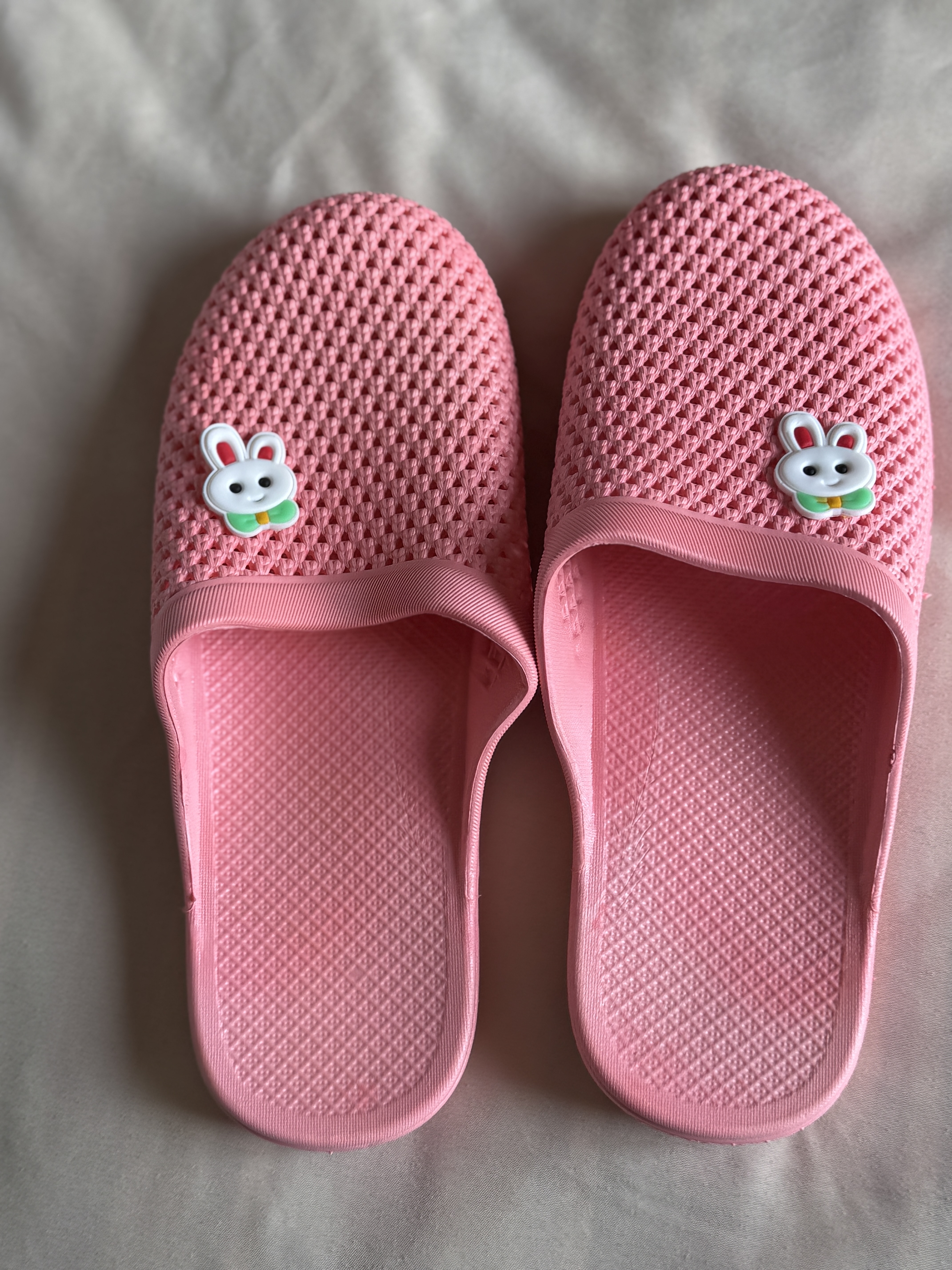 FOOTOPPO包头网眼凉拖鞋女居家防滑包脚洞洞静音拖鞋女式夏天外穿半拖鞋 实拍图