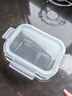 京东京造高硼硅耐热可微波分格保鲜盒学生上班族便当盒两分格700mL 实拍图