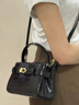 CHARLES&KEITH鳄鱼纹凯莉包手提斜挎婚包包女包生日女神节礼物CK2-50270880-1 Black黑色 S 实拍图