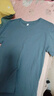 重磅纯棉短袖t恤男高档纯色印花休闲基础款内搭半袖打底衫 雾霾蓝 L  125-140斤 实拍图