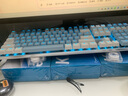 达尔优（dareu）EK815机械合金版键盘 有线键盘  电竞游戏键盘 多键无冲108键单光 女生 白色蓝色 茶轴 实拍图