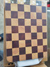 炊大皇家用切菜板砧板乌檀木橡胶木主厨棋盘格菜板38*26.5*2.5cm 实拍图