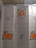 访客 浴帘 优质涤纶加厚免打孔浴室防水隔断帘 柯基款1.5-1.8米带挂环 实拍图