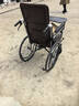 鱼跃(yuwell)手动轮椅车H059B老人半躺护理型带坐便椅餐板钢管可折叠 实拍图