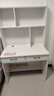 百伦百焕 实木书桌初中生学习桌带书架一体书桌北欧简约卧室办公电脑桌 奶白色单桌 长90x宽50x高165cm 实拍图