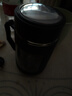 玻璃水杯商务杯大容量男女生带盖泡茶饮水礼品杯家用把手杯 黑色500ml1只 实拍图