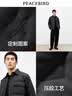 太平鸟男装轻薄羽绒服冬季宽松短款衬衫式保暖外套黑色防寒夹克 黑色（宽松)第二批 L 实拍图