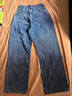 真维斯（Jeanswest）牛仔裤女夏季高腰显瘦显高设计感直筒拖地阔腿长裤子女深蓝色M 实拍图