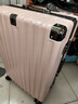 欧遥高颜值铝框行李箱可坐人男女学生潮流大容量拉杆箱加厚密码旅行箱 粉色【铆钉加固铝合金款】 26英寸 【学生住宿】 实拍图