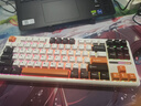 狼蛛（AULA）F87ProV2客制化无线机械键盘电竞游戏专用  蓝牙/2.4G/有线三模连接gasket 办公键盘鼠标套装87键 F87 乌野橘光 太空金轴 实拍图