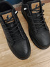海澜之家HLA男鞋休闲皮鞋子秋冬男士板鞋运动鞋HAAXXM1EBF038 黑色40 实拍图