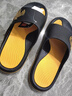 回力运动拖鞋男浴室内户外不易滑厚底凉拖鞋HL39391黑黄色41-42码 实拍图