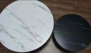 顺冠茶几客厅茶台仿岩板创意北欧茶桌现代小户型简约圆形小桌子极简型 【送货上门】黑架-70白纹+50黑纹 实拍图