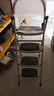 奥鹏 梯子家用四步折叠梯子加厚钢管铁梯宽踏板人字梯单侧工程梯 实拍图