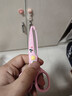 得力（deli）儿童剪刀安全手工小剪刀圆头安全包边小学生一年级美工剪刀文具幼儿园3-6岁 6023S粉 实拍图