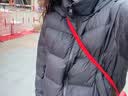 UR冬季新款女装简约休闲连帽绗缝宽松羽绒服UWM150052 黑色 M 实拍图