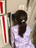 多妙屋女童毛衣秋冬加绒厚儿童打底衫中大童针织保暖上衣81831紫色 130 实拍图