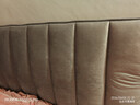 新款绒料加厚夹棉床头靠垫现代简约床头罩纯色绗缝布艺床头套全包 荷兰绒【线条款-浅灰】特厚夹棉 适用床头长1.8米【高度65cm内】 实拍图