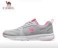 骆驼（CAMEL）网面透气跑步女鞋轻量健步运动鞋子 CD2223L6852 灰/梅红 38 实拍图