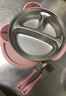 COOKSS儿童餐盘316不锈钢分格婴儿餐具辅食碗宝宝吸盘注水保温碗叉勺粉 实拍图