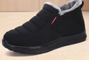 鮟鱇中老年爸爸妈妈老北京布鞋加绒保暖棉散步 男AK25570黑 40  实拍图