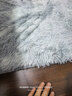 梦蜓长绒丝毛客厅地毯茶几卧室飘窗床边毯垫  简约银灰 70*160cm 实拍图
