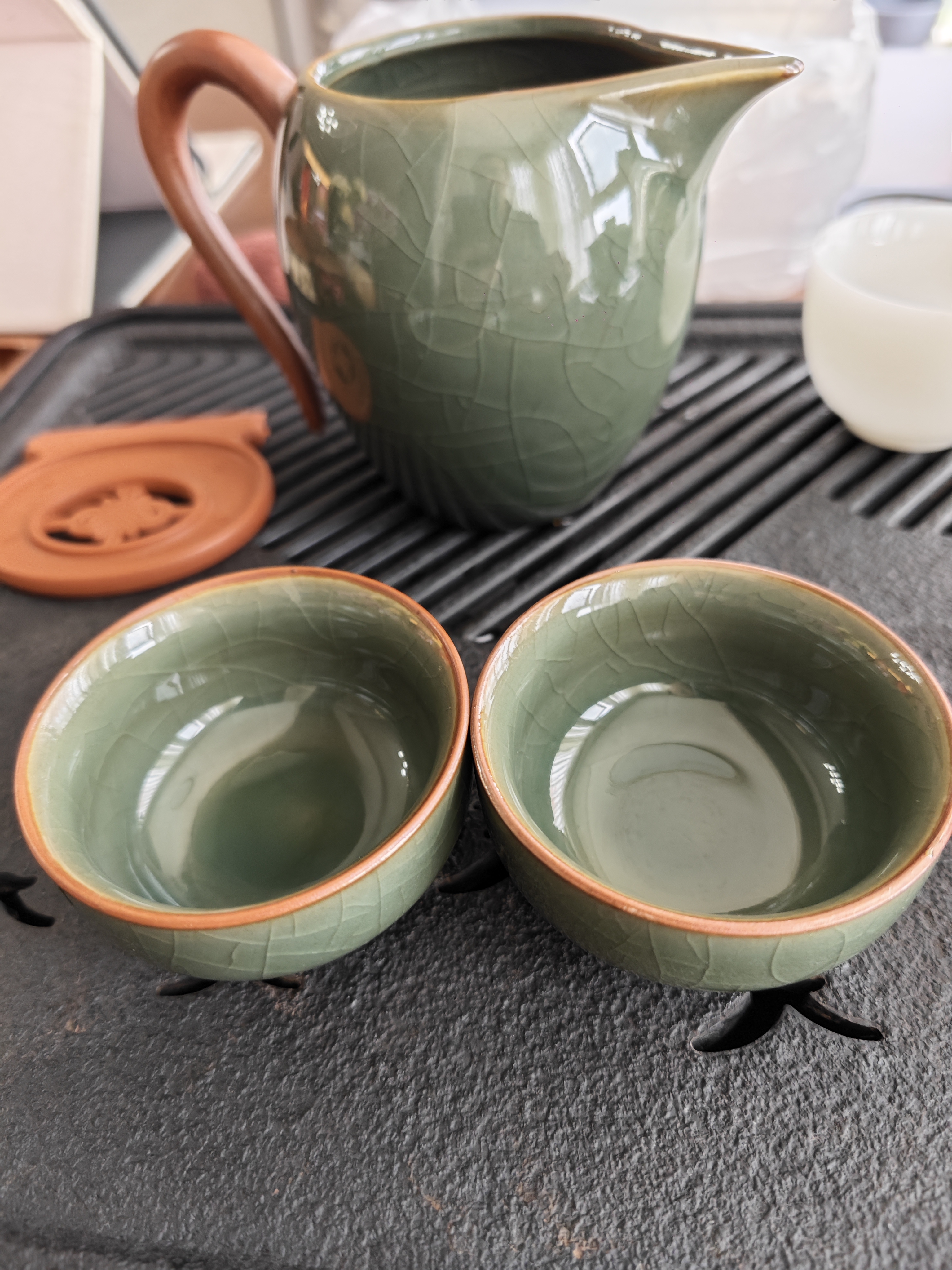 京东京造茶具整套 哥窑功夫茶杯客厅会客高档轻奢泡茶壶茶盘套装家用茶具 实拍图