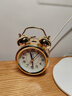 北极星（POLARIS）闹钟复古石英钟表夜光闹铃创意学生儿童卧室床头夜灯闹表6008金色【开学季】 实拍图