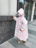 牧萌儿童雨衣带书包位男童女童女孩加长全身学生雨披 粉美人鱼 2XL 实拍图