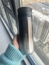 星巴克（Starbucks）黑银系列不锈钢杯370ml茶水分离杯咖啡杯水杯男女女神节礼物 实拍图