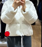 优衣库女装无缝羽绒短茄克/外套夹克478578 00 白色 M /160/84A 实拍图