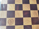 炊大皇家用切菜板砧板乌檀木橡胶木主厨棋盘格菜板38*26.5*2.5cm 实拍图